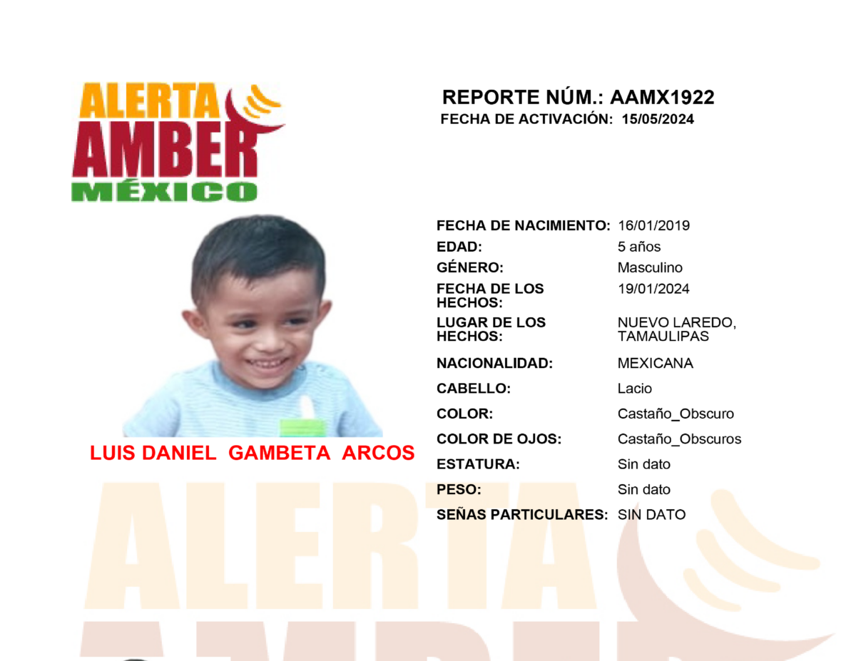 Alerta Amber Luis Daniel