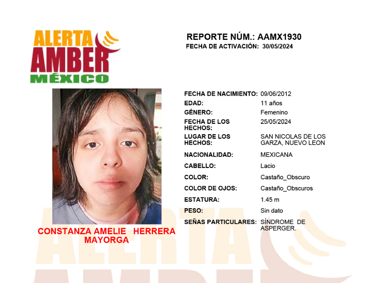 Alerta Amber Constanza