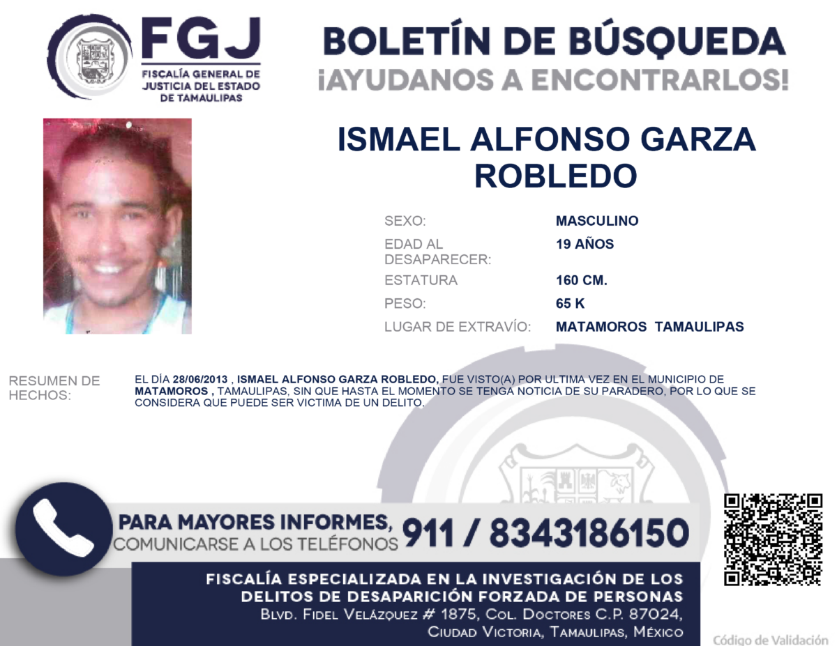 Boletín de Búsqueda Ismael