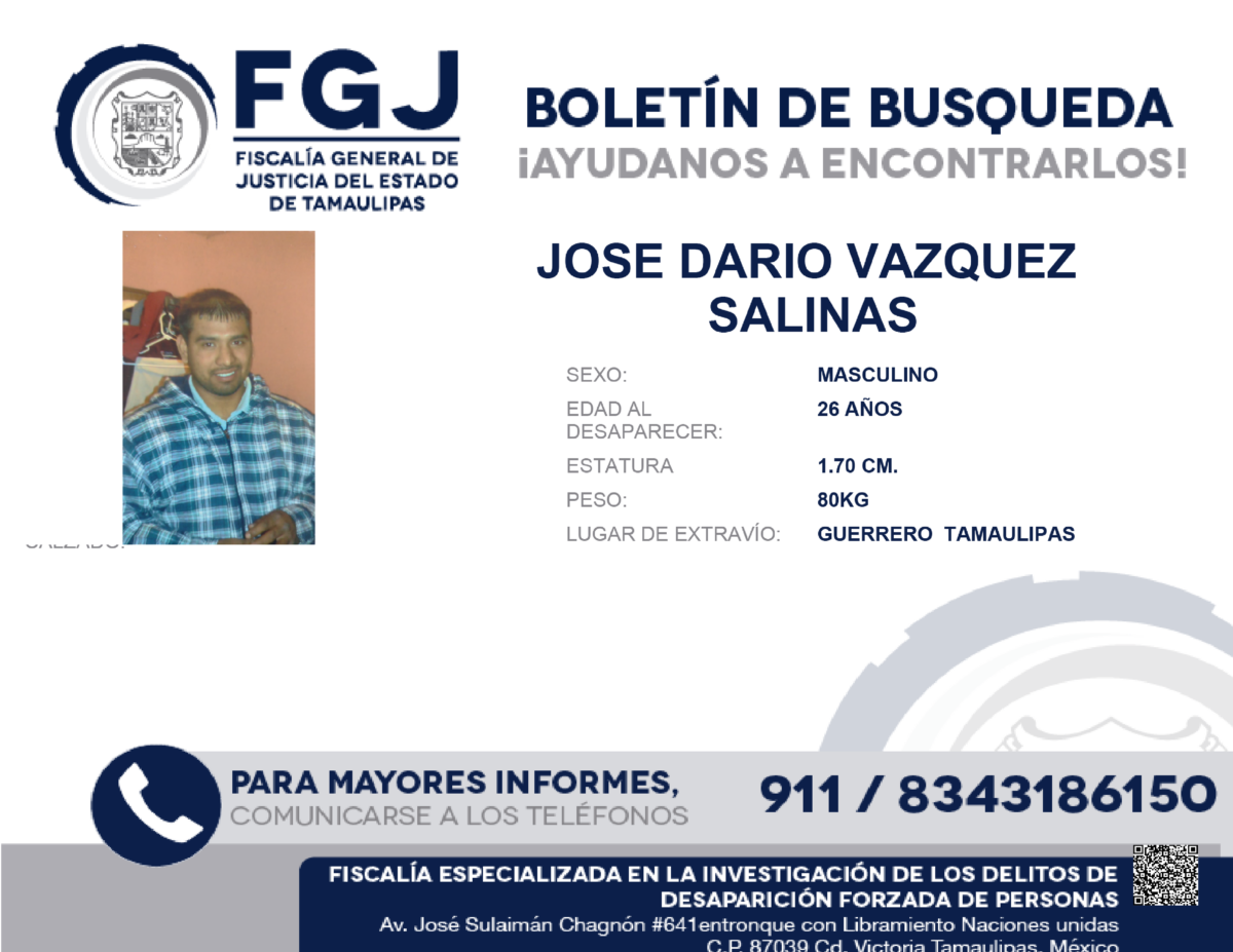 Boletín de Busqueda Jose Dario