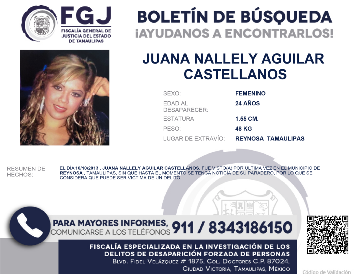 Boletín de Búsqueda Juana