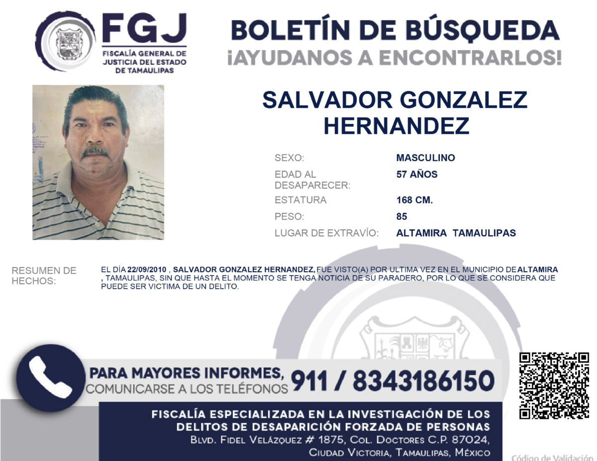 Boletín de Búsqueda Salvador