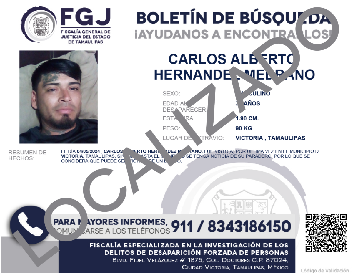 Boletín de Búsqueda Carlos