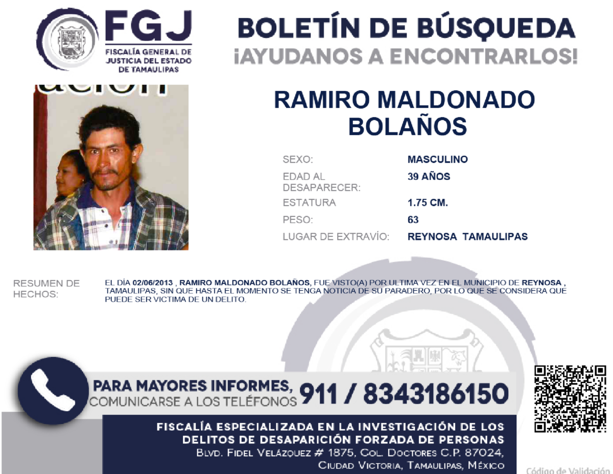 Boletín de Búsqueda Ramiro