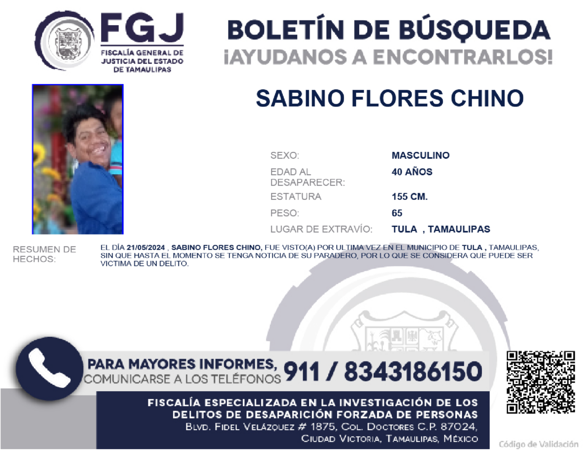 Boletín de Búsqueda Saboni Flores