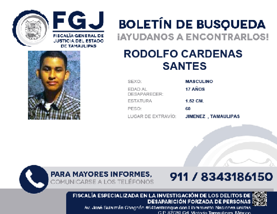 Boletín de Búsqueda Rodolfo