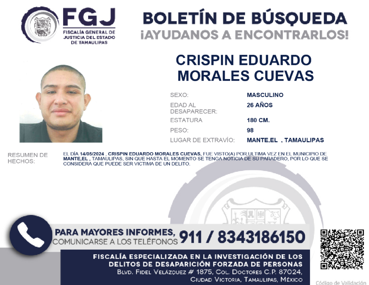 Boletín de Búsqueda Crispin