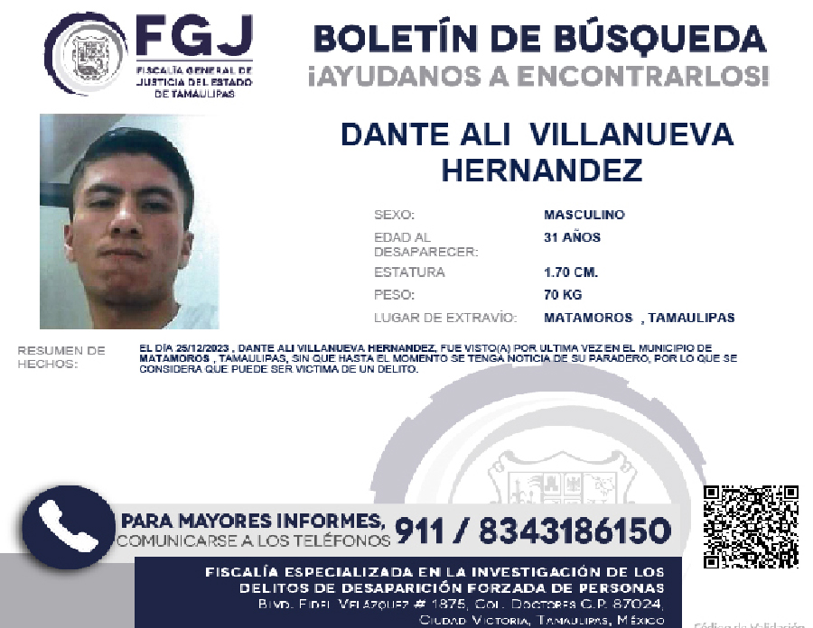 Boletín de Búsqueda Dante