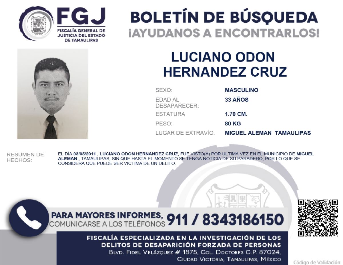 Boletín de búsqueda Luciano