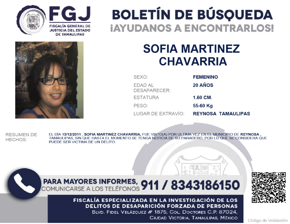 Boletin de Busqueda Sofia