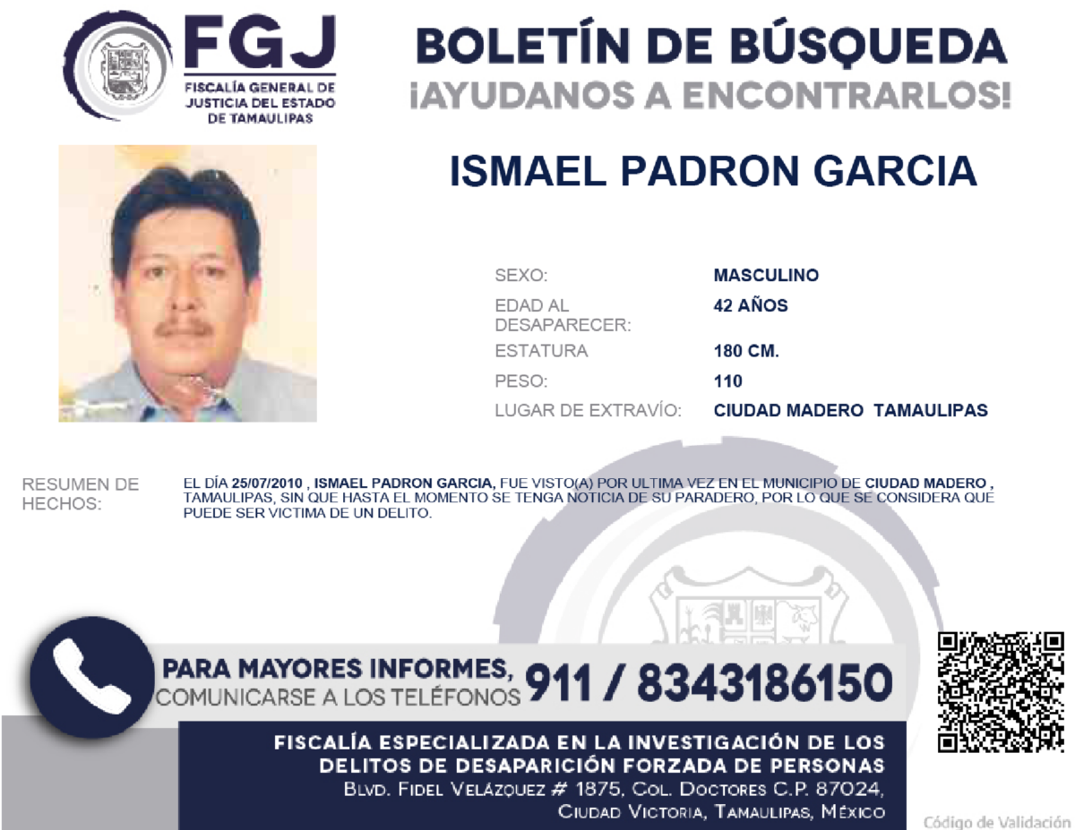 Boletín de Búsqueda Ismael