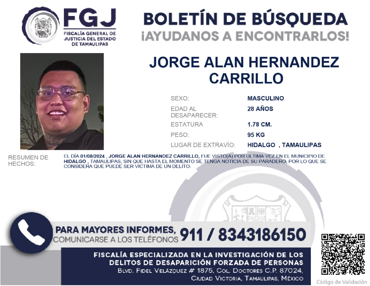 Boletín Búsqueda Jorge