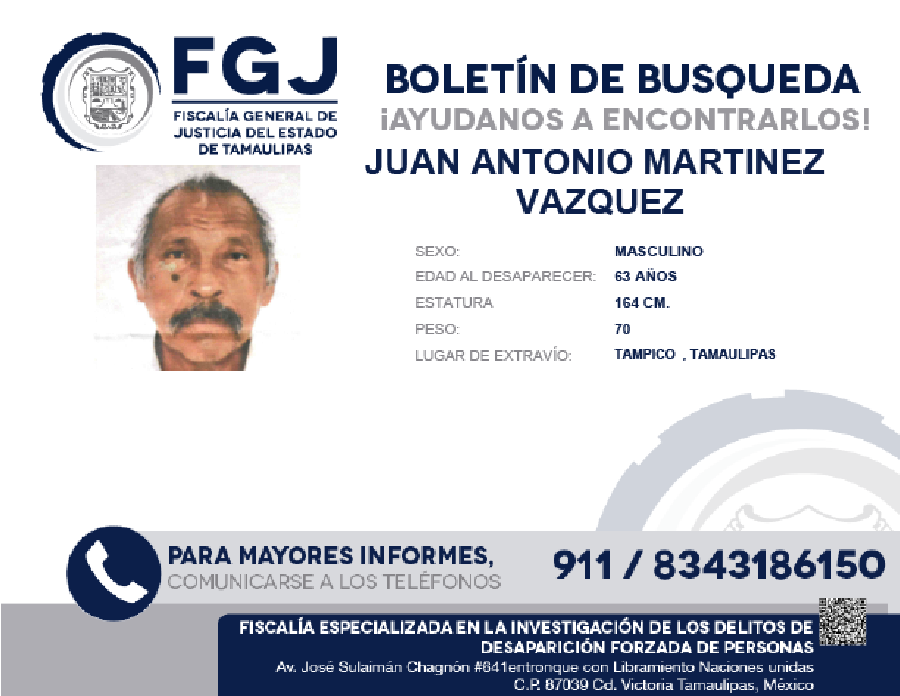 Boletín de Búsqueda Juan Antonio