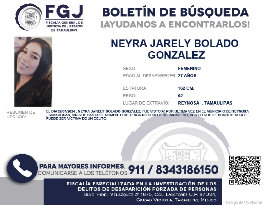 Boletín de Búsqueda Neyra