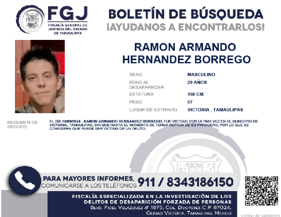 Boletín Búsqueda Ramon Armando