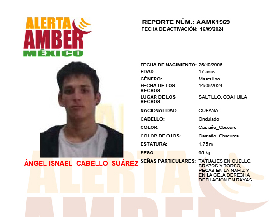 Alerta Amber Ángel Cabello