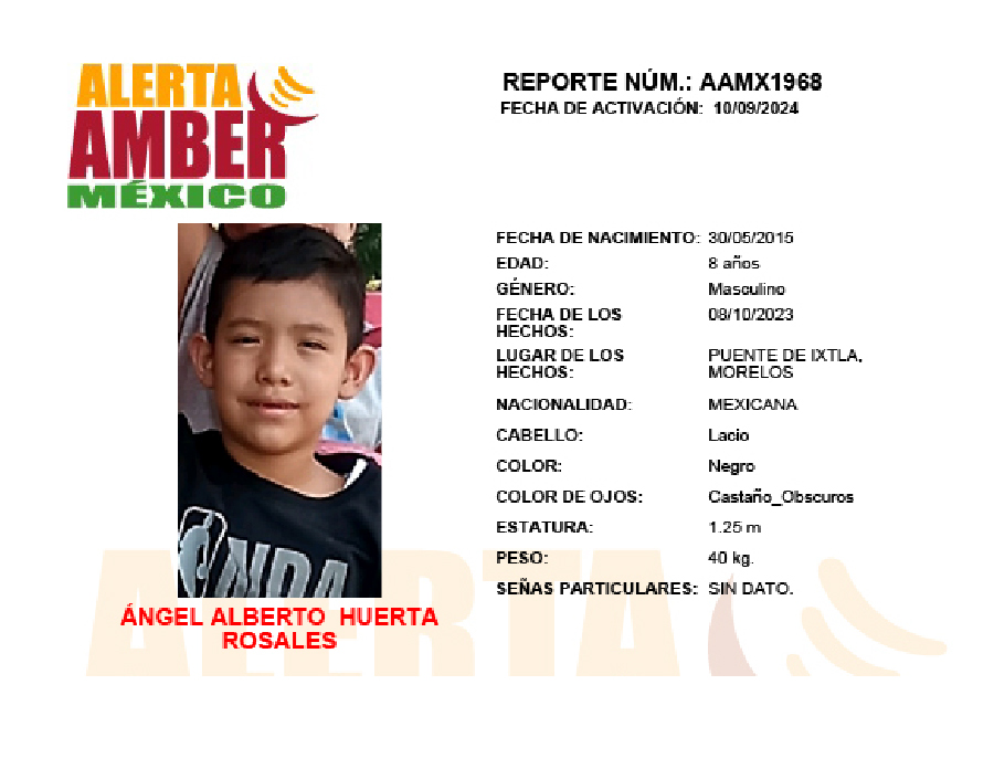 Alerta Amber Ángel Alberto