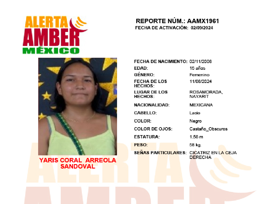 Alerta Amber Yaris