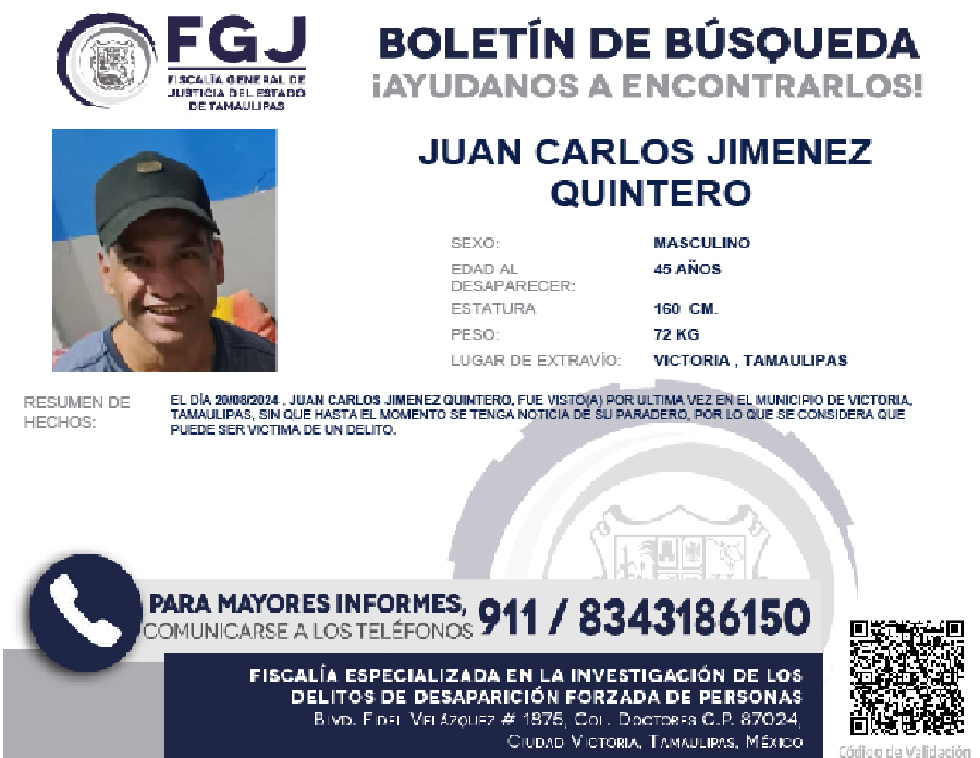 Boletín de Búsqueda Juan Carlos