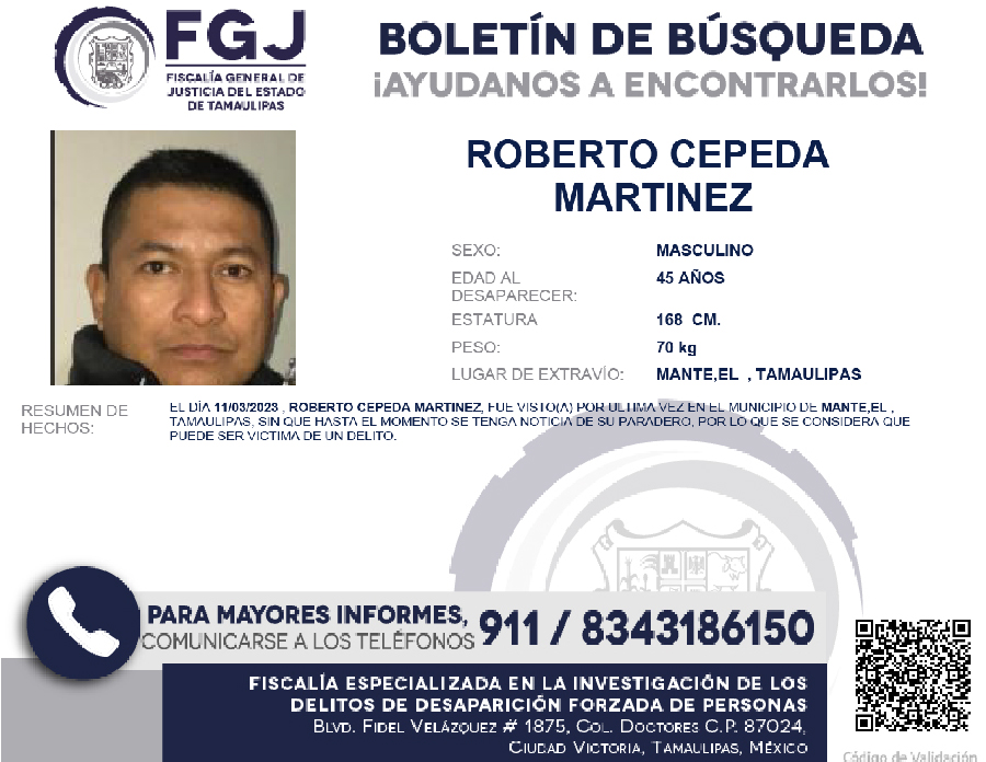 Boletín Búsqueda Roberto