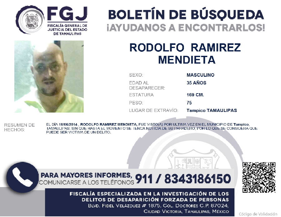 Boletín de Búsqueda rodolfo