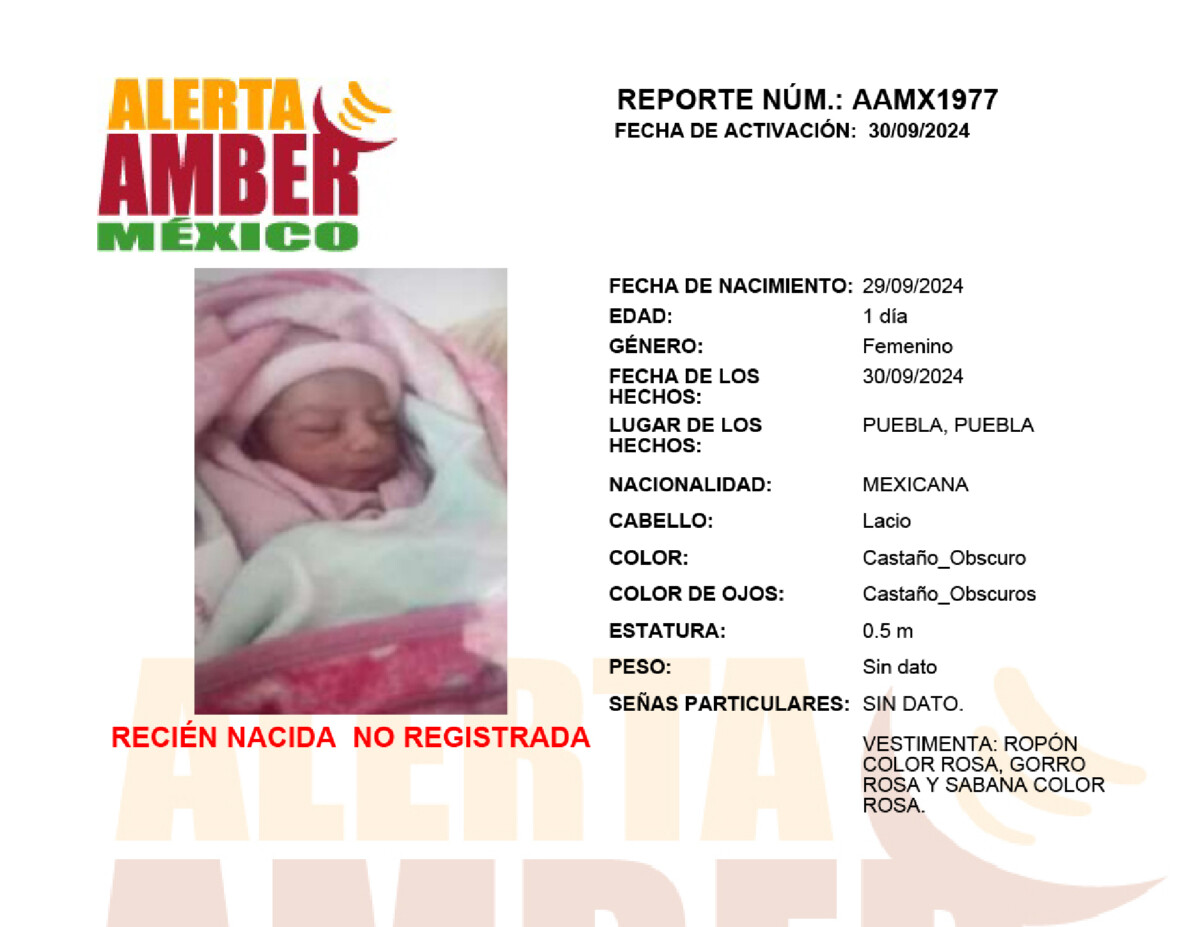 Alerta Amber Recien Nacida