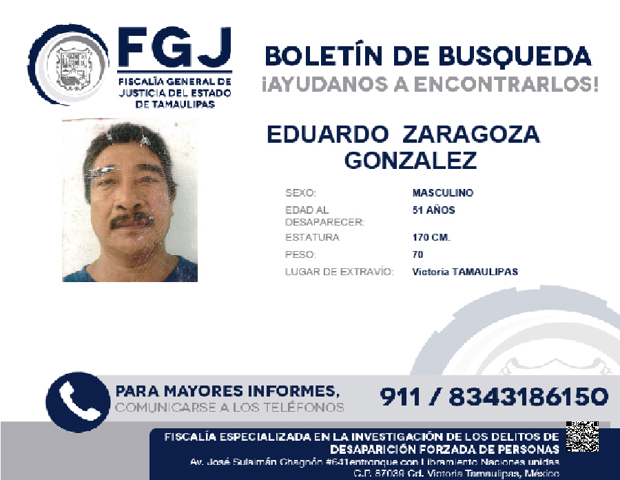 Boletín de Búsqueda Eduardo Zaragoza