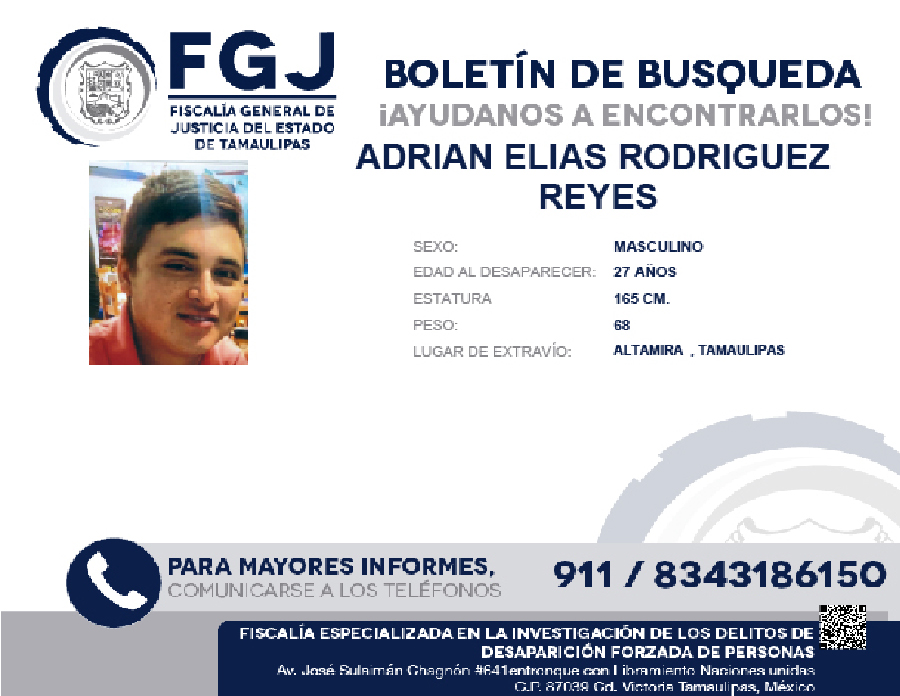 Boletín de Búsqueda Adrian