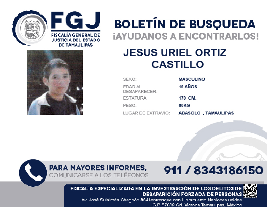 Boletín de Búsqueda Jesus Uriel