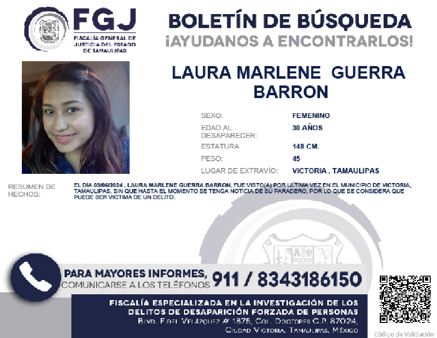 Boletín de Búsqueda Laura Marlene