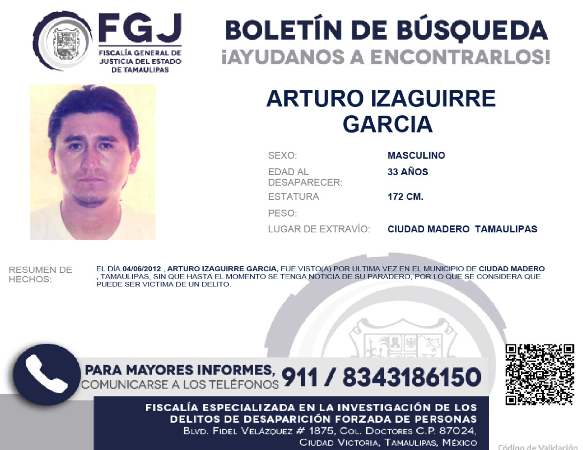 Boletín de busqueda Arturo