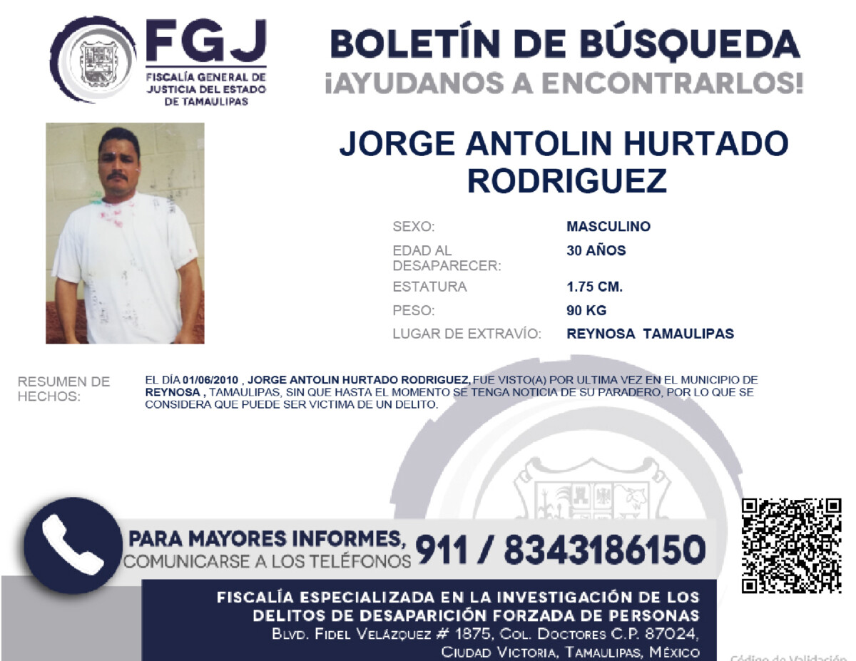 Boletín de Búsqueda Jorge Antolin