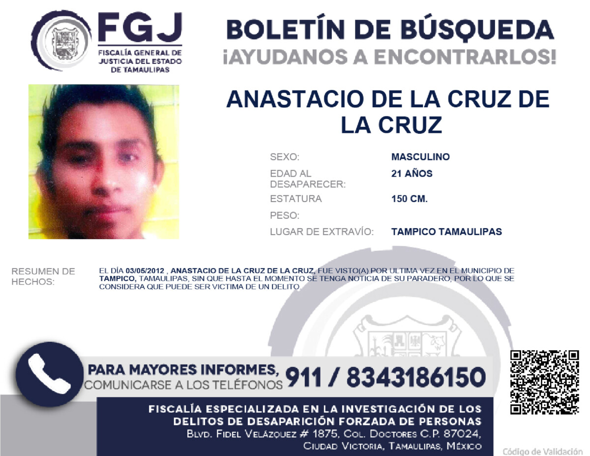 Boletín Búsqueda Anastacio