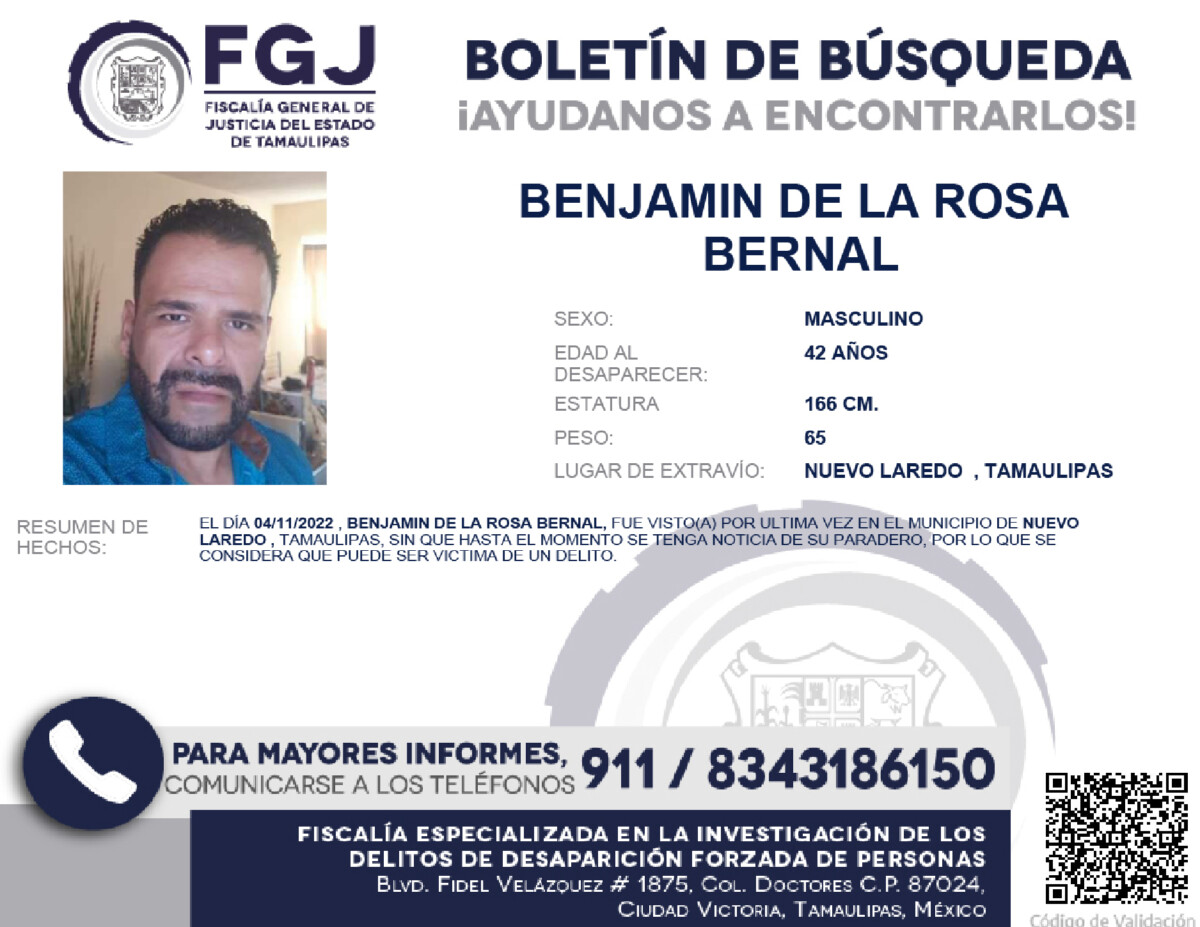 Boletín de Búsqueda Benjamín