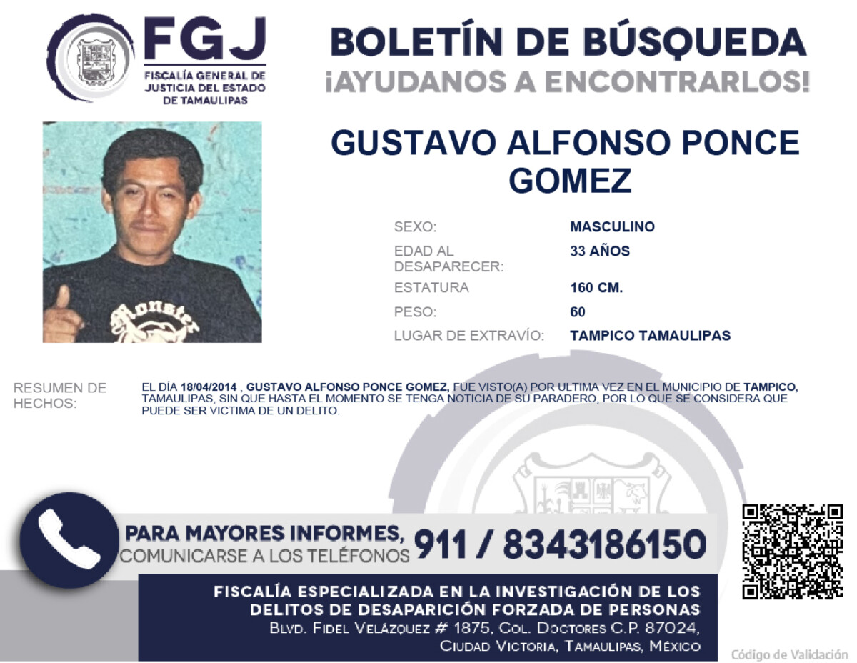 Boletín de Búsqueda Gustavo