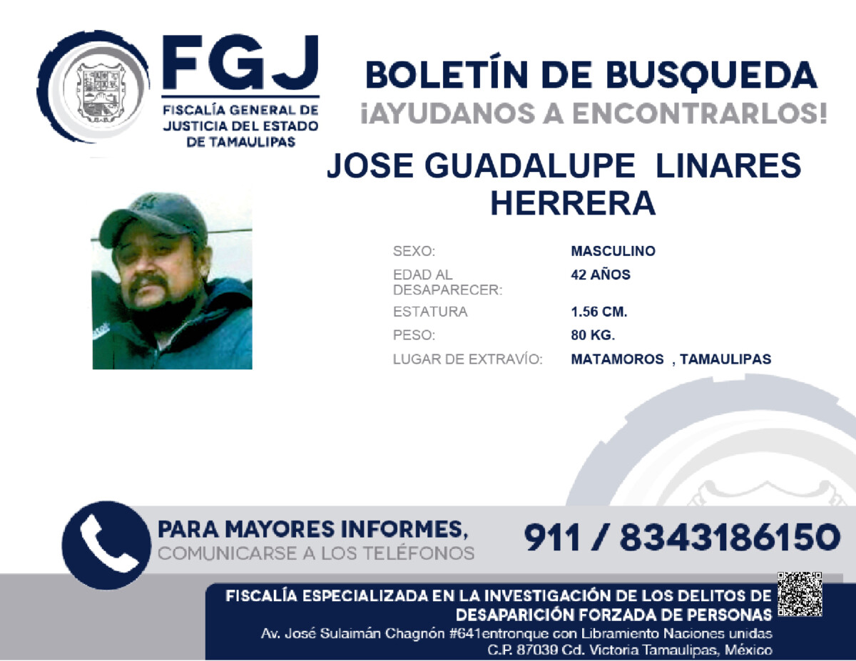 Boletín de Búsqueda José Guadalupe