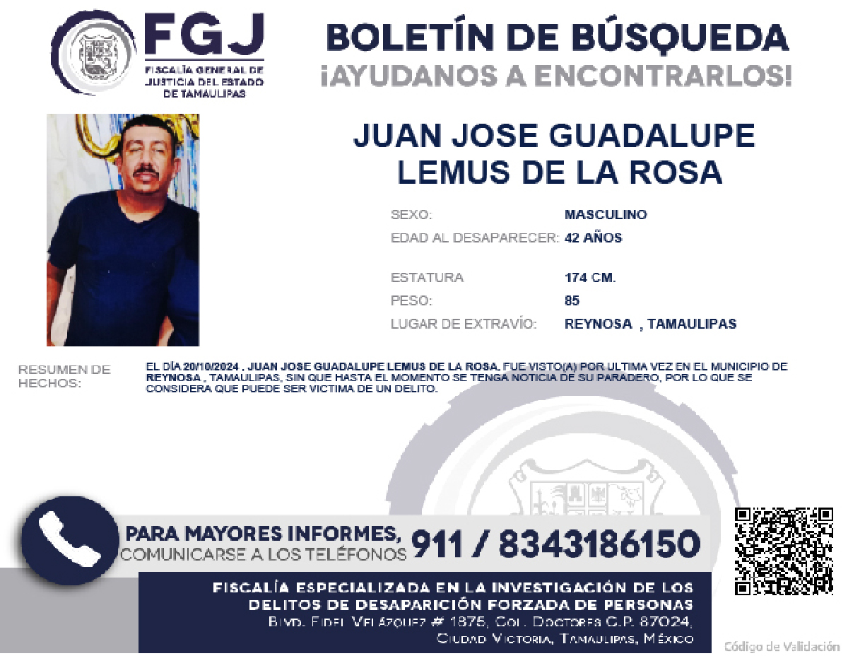 Boletín de Búsqueda juan jose