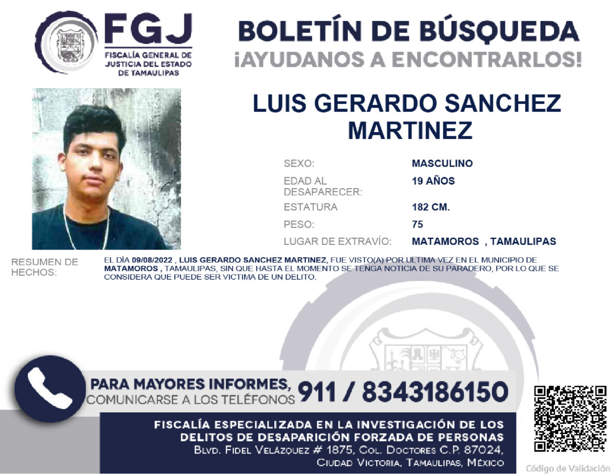 Boletín de Búsqueda Luis Gerardo