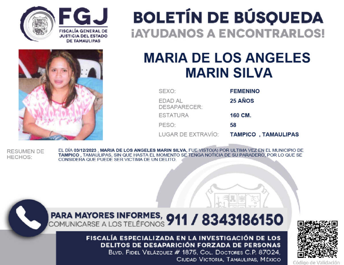 Boletín de Búsqueda Maria