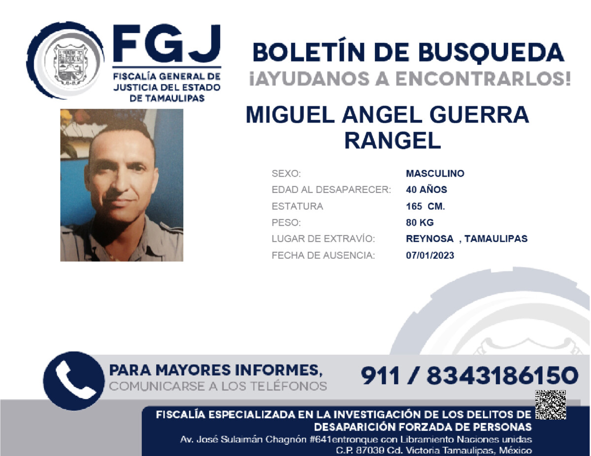 Boletín de Búsqueda Miguel Ángel